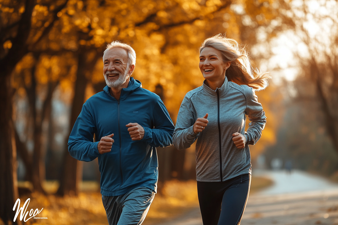 Група възрастни хора практикуват медитативни упражнения на открито